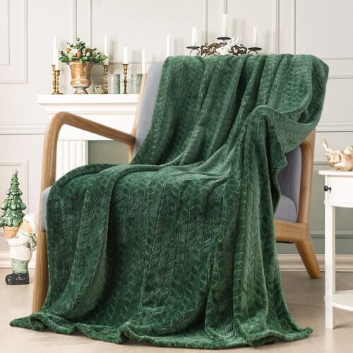 Pink Faux Fur Bubble Throw Blanket