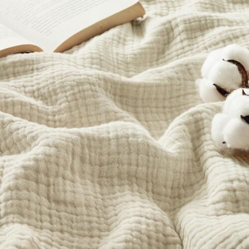Cotton Muslin Throw Blanket for Adults